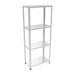 Rafburada® 4 Katlı Galvaniz Çelik Raf. Depo, Arşiv, Dosya Rafı 43x75-1.00 Mm-100 Cm
