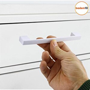 Gölcük Düz Metal Mobilya Mutfak Dolabı Çekmece Kapı Dolap Kapak Kulpu Kulbu 160 Mm Beyaz