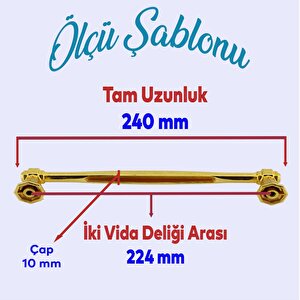 Sütun Mobilya Mutfak Dolabı Çekmece Dolap Kapak Kulpu Düz Metal Kulpları Kulbu Kulpu 224 Mm Altın