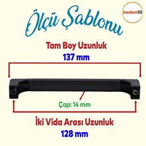 Side Mutfak Kulbu Çekmece Dolap Kulpu Metal Kulp Mobilya Dolabı Kulpları Renk (128 Mm-12.8 Cm) Siyah