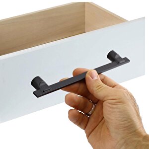 Oval Lama 160 Mm Düz Mobilya Mutfak Dolabı Çekmece Dolap Kapak Kulpu Kulpları Kulbu Siyah Metal Kulp