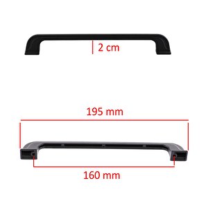 Mobilya Mutfak Dolabı Çekmece Dolap Kapak Kulpu Alperen Düz 160 Mm Kulbu Siyah Metal Kulp