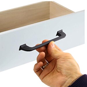 Mobilya Mutfak Dolabı Çekmece Dolap Kapak Kulpu Alperen Düz 160 Mm Kulbu Siyah Metal Kulp