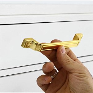 Can Ayder Mobilya Mutfak Dolabı Çekmece Dolap Kapak Kulpu Düz Metal Kulp Kulbu Kulpu 128 Mm Altın