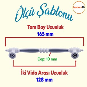 Petek Mobilya Mutfak Dolabı Ünite Çekmece Dolap Kulpları Düz Metal Kulp Kulbu Kulpu 128 Mm Beyaz