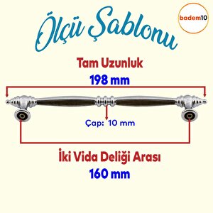 Petek Mobilya Mutfak Dolabı Çekmece Dolap Kapak Kulpu Düz Metal Kulp Kulbu Kulpu Ayder 160 Mm Krom