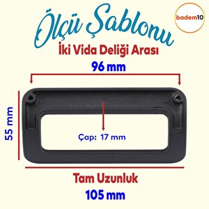 Bergen Desenli Mobilya Mutfak Dolabı Çekmece Dolap Kapak Kulpu Kulpları Kulbu Metal Kulp Siyah 96 Mm