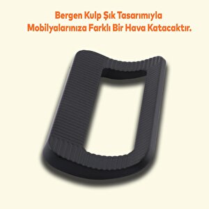 Bergen Desenli Mobilya Mutfak Dolabı Çekmece Dolap Kapak Kulpu Kulpları Kulbu Metal Kulp Siyah 96 Mm