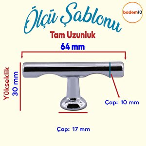 Metax Tepsi Düğme Ayder Dolap Mobilya Mutfak Dolabı Çekmece Dolap Kapak Kulpu Kulbu Metal Kulp Krom