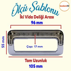 Desenli Bergen Mobilya Mutfak Dolabı Çekmece Dolap Kulpu Kulbu Metal Kulpları Krom (96 Mm-9.6 Cm)