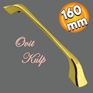 Ovit Mobilya Mutfak Dolabı Çekmece Dolap Kapak Kulpu Düz Metal Kulp Kulbu Kulpu Ayder 160 Mm Altın