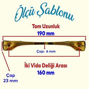Ovit Mobilya Mutfak Dolabı Çekmece Dolap Kapak Kulpu Düz Metal Kulp Kulbu Kulpu Ayder 160 Mm Altın