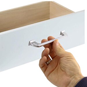 Alperen 128 Mm Düz Mobilya Mutfak Dolabı Çekmece Dolap Kapak Kulpu Kulbu Krom Metal Kulp