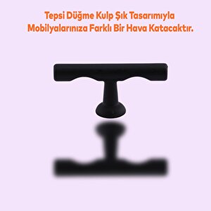 Ayder Metax Tepsi Düğme Dolap Mobilya Mutfak Dolabı Çekmece Dolap Kapak Kulpu Kulbu Metal Kulp Siyah