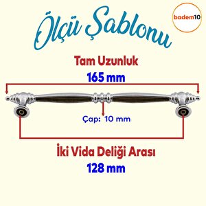 Petek Mobilya Mutfak Dolabı Çekmece Dolap Kapak Kulpu Düz Metal Kulp Kulbu Kulpu 128 Mm Krom
