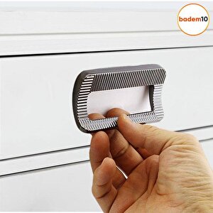 Bergen Metax Desenli Mobilya Mutfak Dolabı Çekmece Dolap Kapak Kulpu Kulbu Metal Kulp Füme 96 Mm