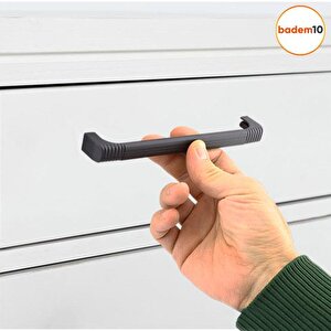 Side Çekmece Dolap Kulpu Mutfak Kulbu Metal Kulp Mobilya Dolabı Kulpları Renk (160 Mm-16.0 Cm) Siyah