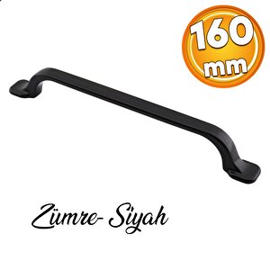 Zümre 160 Mm Düz Mobilya Mutfak Dolabı Çekmece Dolap Kapak Kulpu Kulbu Siyah Metal Kulp