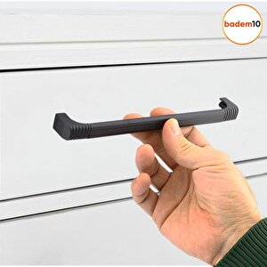 Side Mutfak Kulbu Çekmece Dolap Kulpu Metal Kulp Mobilya Dolabı Kulpları Renk 192 Mm Siyah