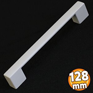 Gölcük Düz Mobilya Mutfak Dolap Çekmece Dolabı Kapak Metal Kulpu Kulbu Kulpları Beyaz 128 Mm-12.8 Cm