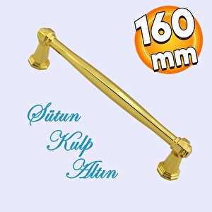 Sütun Mobilya Mutfak Dolabı Çekmece Dolap Kapak Kulpu Düz Metal Kulpları Kulbu Kulpu 160 Mm Altın