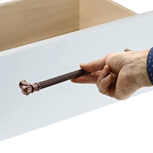 Akbatı Çekmece Dolap Kapak Kulpu Kulbu 288 Mm Antik Bakır Metal Kulp