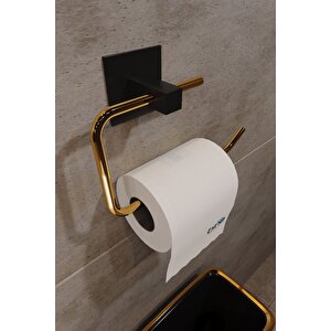 Gold Paslanmaz Çelik Wc Kağıtlık Tuvalet Kağıtlığı Tuvalet Kağıdı Askısı Yapışkanlı Tasarım