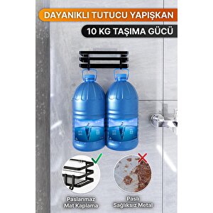Banyo Düzenleyici Şampuanlık Sabunluk 2 Li Set Lamalı Yapışkanlı 4 Askılı Duş Rafı Organizer