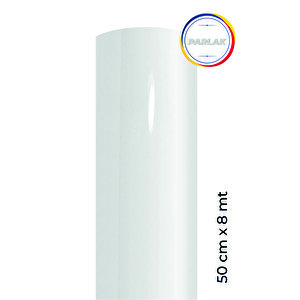 Parlak Beyaz Yapışkanlı Kaplama Folyosu 50 Cm  X 8 Mt