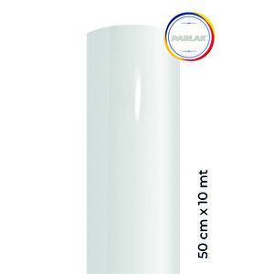 Parlak Beyaz Yapışkanlı Kaplama Folyosu 50 Cm  X 10 Mt