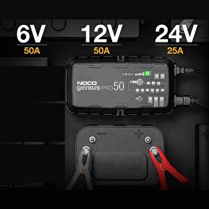 Noco Geniuspro50 6v/12v/24v 1000a Akıllı Akü Şarj Ve Akü Bakım/desülfatör/power Supply