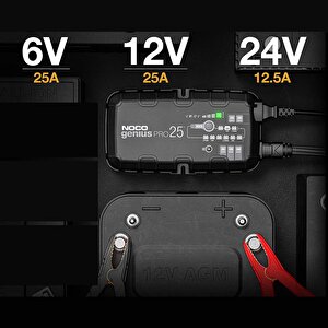 Noco Geniuspro25 6v/12v/24v 1000a Akıllı Akü Şarj Ve Akü Bakım/desülfatör/power Supply