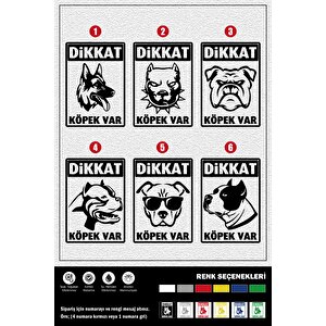 Di̇kkat Köpek Var Sticker 27 X 19 Cm Ego00050