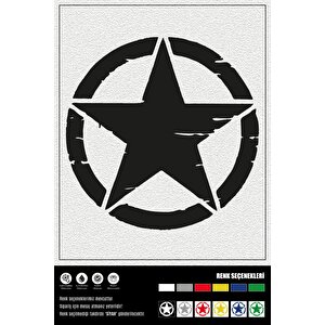 Asker Yildiz Sticker Yapiştirma 20 X 20 Cm Ego00002