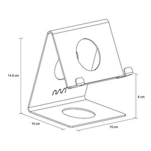 Hansdo Tablet Standı - Tablet Tutucu - Kitap Tutucu - Metal - Antrasit Gri - STS1
