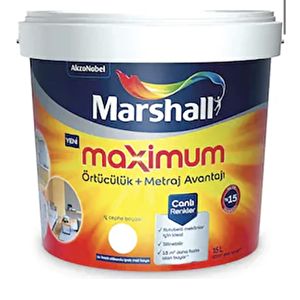 Marshall Maximum Silikonlu 15 Lt İç Cephe Boyası Kumbeji̇