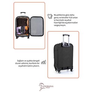 Kabin Boy 4 Teker Kumaş Valiz Antrasit 1081