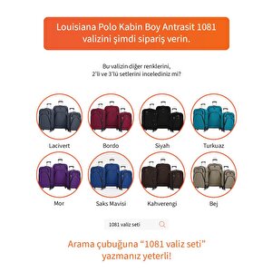 Kabin Boy 4 Teker Kumaş Valiz Antrasit 1081