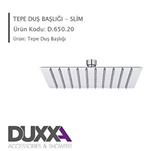 Duxxa Sli̇m Ankastre Duş Başliği 20x20 (d.650.20)