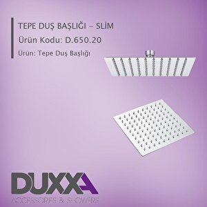 Duxxa Sli̇m Ankastre Duş Başliği 20x20 (d.650.20)