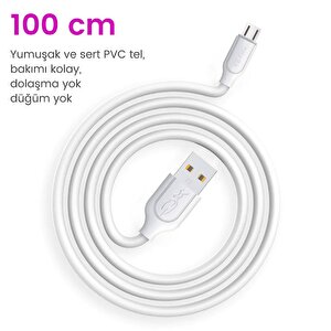 Shaza Usb Micro 2.4a Hızlı Şarj Ve Data Kablosu 1m