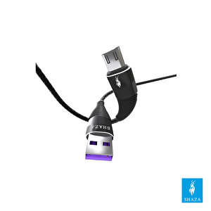 Usb Mi̇cro 5a 100w Örgülü Hızlı Şarj Ve Data Kablosu 2 Metre