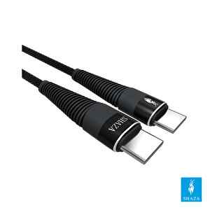 Shaza Type-c To Type-c Pd 5a 100w Örgülü Hızlı Şarj Ve Data Kablosu 2 Metre