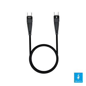 Shaza Type-c To Type-c Pd 5a 100w Örgülü Hızlı Şarj Ve Data Kablosu 2 Metre