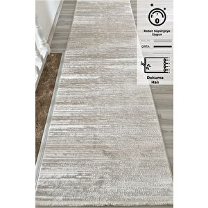 Konfor Jasmine 1452 Krem Bej Modern Dokuma Yolluk Halı 120x350 cm