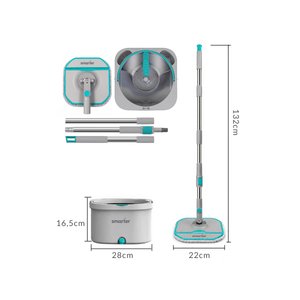 Aqua Master Temi̇zli̇k Seti̇ + 2 Adet Yedek Mop Temi̇z & Ki̇rli̇ Suyu Ayirma Özelli̇ği̇ Otomati̇k Temi̇zli̇k Seti̇ Mop Paspas