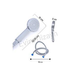 Aqua Bagno Smıle El Duşu Set 2 Parça - Duş Başlığı -spiral Hortumu Set