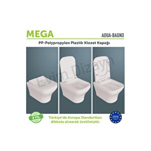 Aqua Bagno Mega Yavaş Kapanan Klozet Kapağı