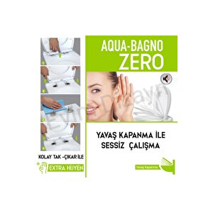 Aqua Bagno Zero Yavaş Kapanan Klozet Kapağı -duroplast