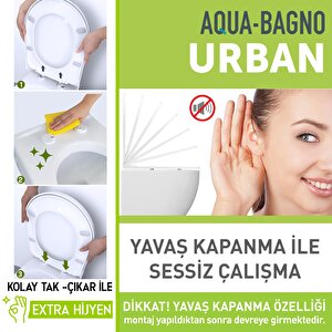 Aqua Bagno  Urban Yavaş Kapanan Klozet Kapağı